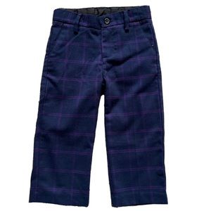 Janie And Jack Baby Toddler Plaid Blue Purple Pants Size 18 To 24 Months New